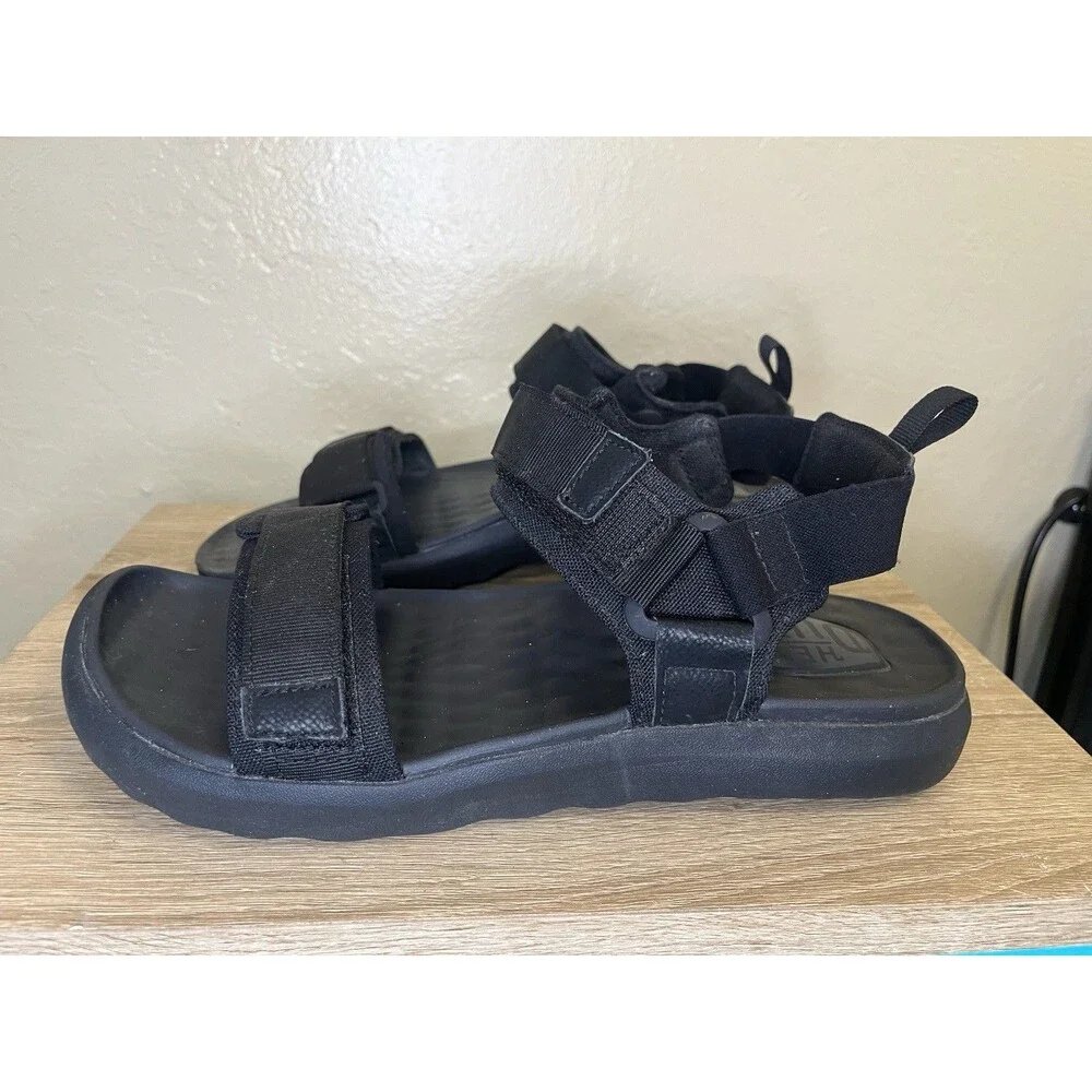 Hey Dude Men's Black Carson Sandals US Size 10 Hook And Loop Adjustable